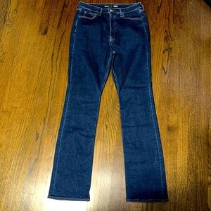 Old Navy Tall Extra High Rise Kicker Boot Cut Washed Faded Denim Jeans Pockets
